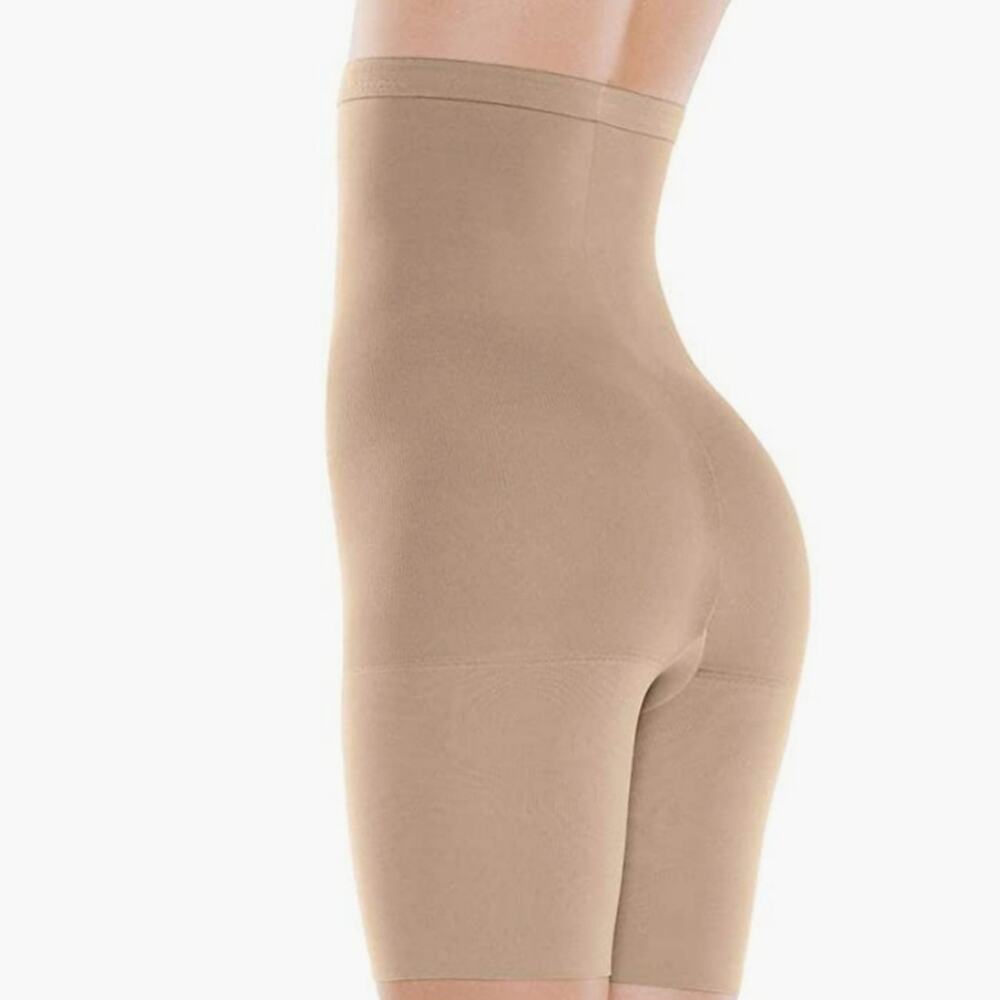 Assets by Spanx Fantastic Firmer High Waisted Shapewear Shorts Nude Buff Size 5